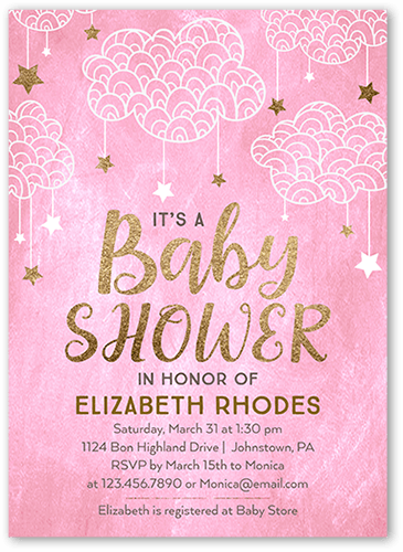 shutterfly baby girl shower invitations