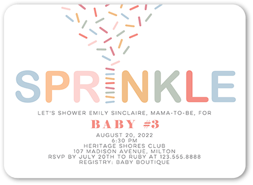 Sprinkles 5x7 Stationery Card By Poppy Studio Shutterfly