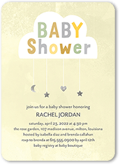 gentle cloud baby shower invitation