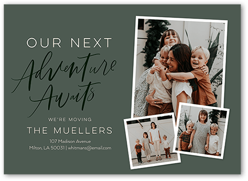 Cute Beige Moving Announcement