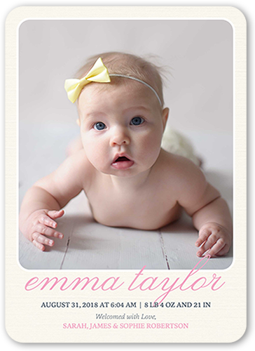 simple birth announcement