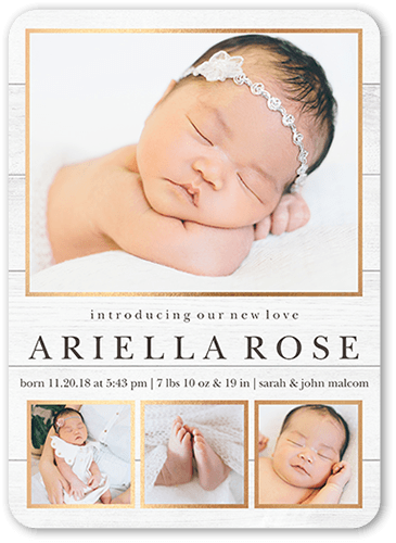 Classic Birth Announcement Cards