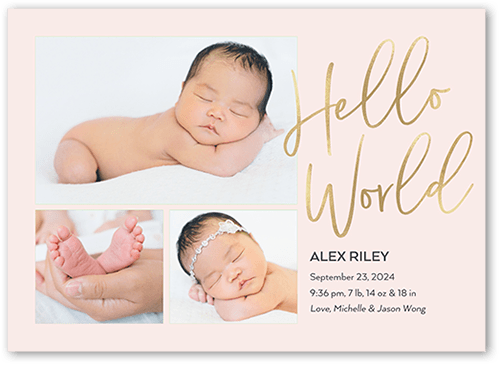 Landscape Birth Announcement Cards