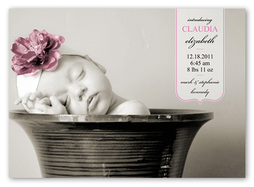 welcome baby girl announcements