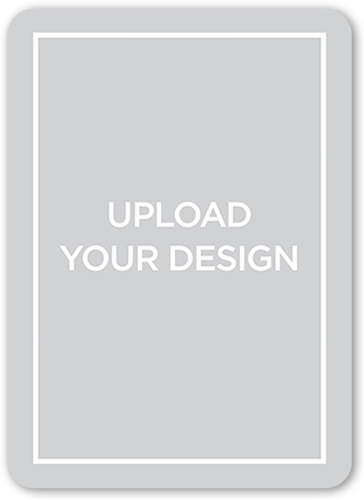 Upload Your Own Design Baptism Invitation, White, 100% Recycled Cardstock , Rounded