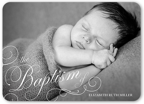 White Baptism Invitation