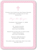 pink sprinkles baptism invitation 5x7 flat