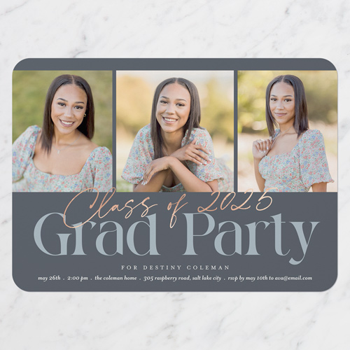 Top Class Graduation Invitation, Rounded Corners