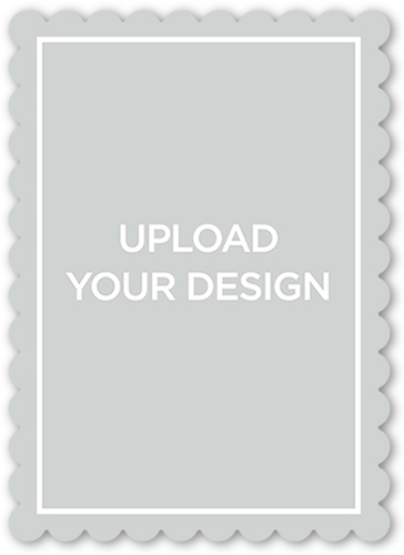 Upload Your Own Design Graduation Announcement, White, Matte, Signature Smooth Cardstock, Scallop