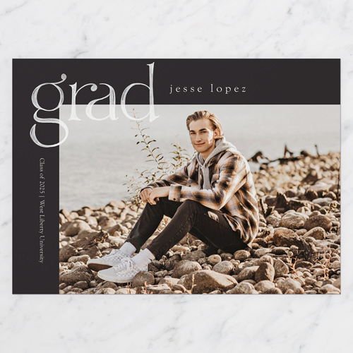 Grey Nursing Graduation Announcement