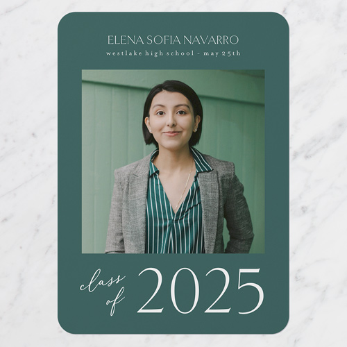 Comprehensive Year Graduation Announcement, Rounded Corners