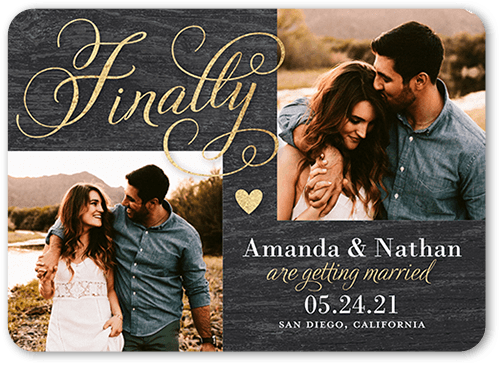 Irrevocably Official Save The Date, Rounded Corners
