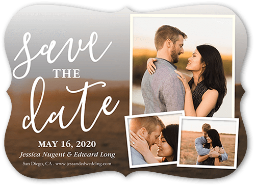Forever Photo Save The Date, White, 5x7, Matte, Signature Smooth Cardstock, Bracket