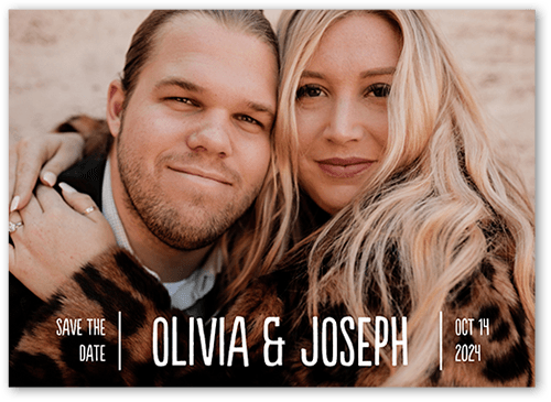 Rustic Epithet Save The Date, White, 5x7 Flat, Pearl Shimmer Cardstock, Square, White