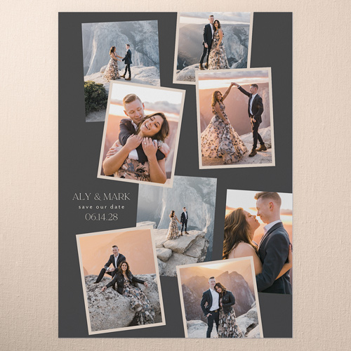 Abundant Memories Save The Date, Gray, 5x7 Flat, Luxe Double-Thick Cardstock, Square