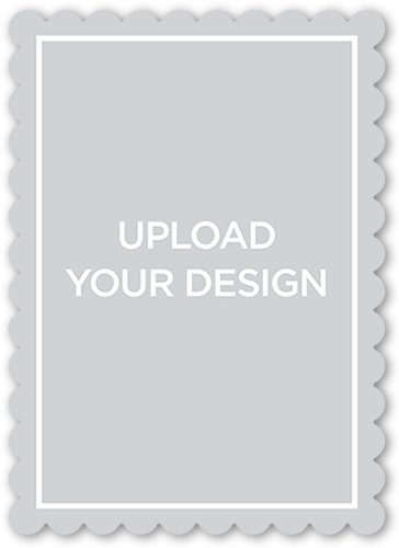 Upload Your Own Design Bridal Shower Invitation, White, 100% Recycled Cardstock , Scallop