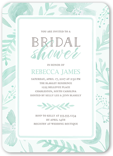 Beach Theme Bridal Shower Invitations Dg83