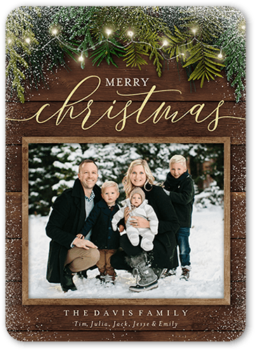 shutterfly christmas cards 2020 Crystal Foliage 5x7 Stationery Card By Yours Truly Shutterfly shutterfly christmas cards 2020