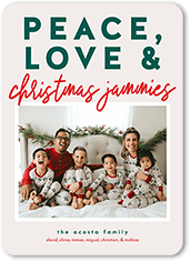 peace love jammies holiday card