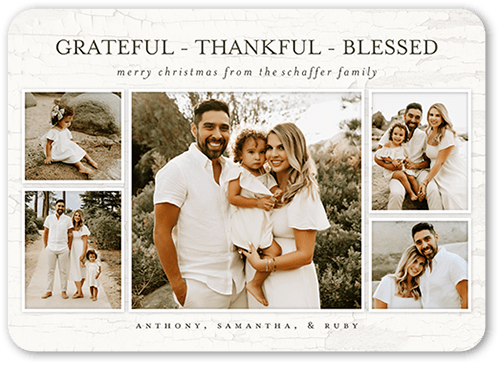 Resounding Sentiments Holiday Card, none, Beige, 5x7 Flat, Religious, Matte, Signature Smooth Cardstock, Rounded