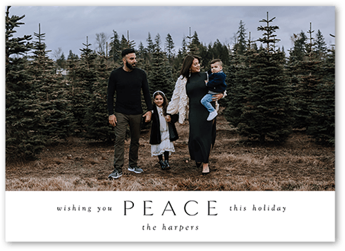 Affectionate Message Holiday Card, none, White, 5x7 Flat, Holiday, Luxe Double-Thick Cardstock, Square