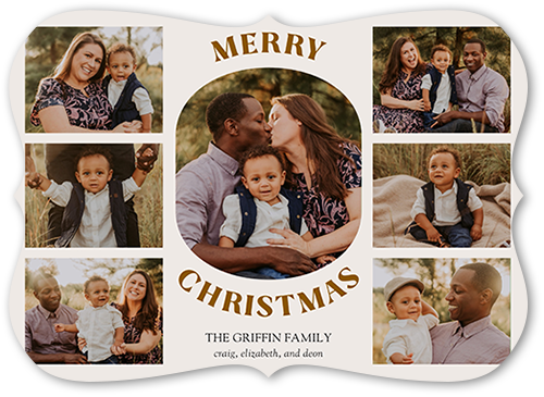 Picture Perfect Season Holiday Card, Beige, 5x7 Flat, Christmas, Pearl Shimmer Cardstock, Bracket