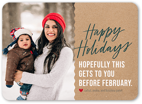 Funny Frame Holiday Card, Beige, 5x7 Flat, Holiday, Standard Smooth Cardstock, Rounded, Tan