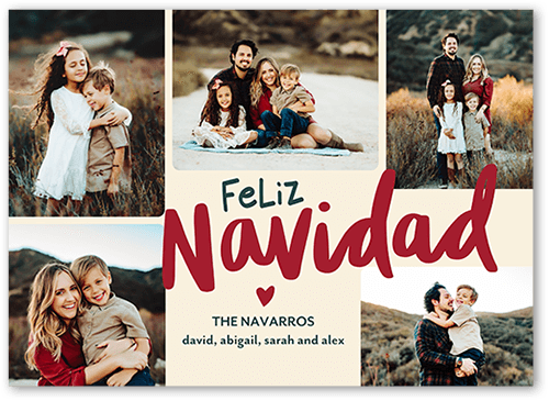Loving Season Holiday Card, Beige, 5x7 Flat, Feliz Navidad, 100% Recycled Cardstock , Square