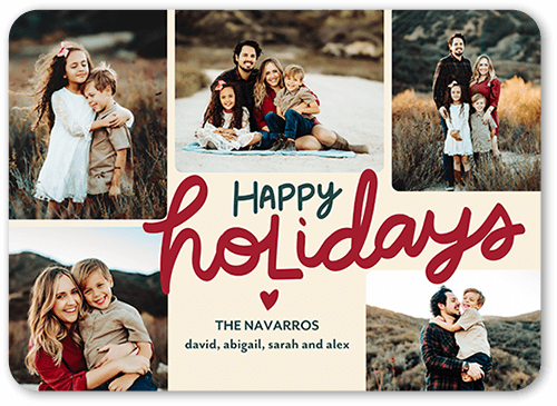 Loving Season Holiday Card, Beige, 5x7 Flat, Holiday, Matte, Signature Smooth Cardstock, Rounded