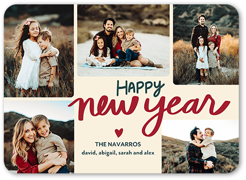 Loving Season Holiday Card, Beige, 5x7 Flat, New Year, 100% Recycled Cardstock , Rounded