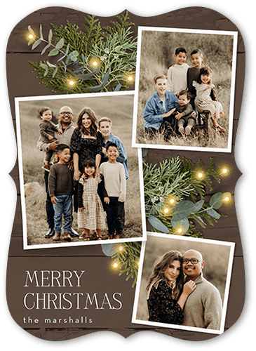 Festive Photos Holiday Card, Brown, 5x7 Flat, Write Your Own Greeting, Matte, Signature Smooth Cardstock, Bracket