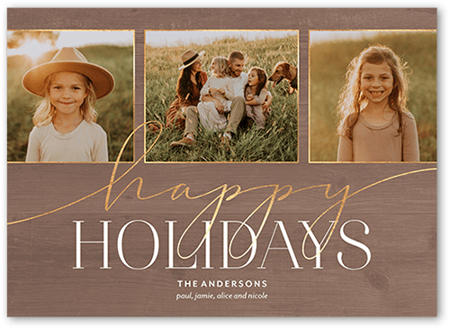 Elegant Accents Holiday Card, Brown, 5x7 Flat, Holiday, Standard Smooth Cardstock, Square, Alpaca