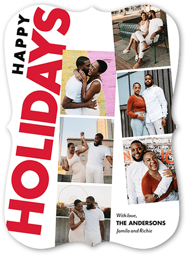 Fun Filmstrips Holiday Card, White, 5x7 Flat, Holiday, Pearl Shimmer Cardstock, Bracket