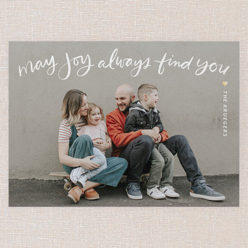 Heartfelt Joy Holiday Card, White, 5x7 Flat, Holiday, Matte, Signature Smooth Cardstock, Square