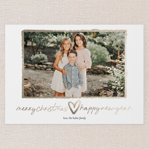 Radiant Revelry Holiday Card, White, 5x7 Flat, Christmas, 100% Recycled Cardstock , Square, White