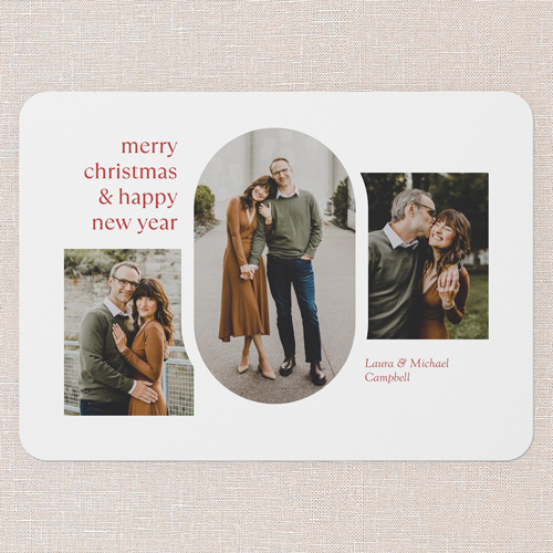Happy Holiday Wishes Holiday Card, White, 5x7 Flat, Write Your Own, Standard Smooth Cardstock, Rounded