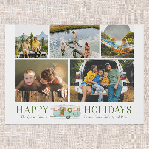 Camper Christmas Holiday Card, White, 5x7 Flat, Holiday, Matte, Signature Smooth Cardstock, Square