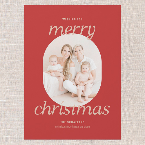 Focused Festivity Holiday Card, Red, 5x7 Flat, Christmas, 100% Recycled Cardstock ?, Square