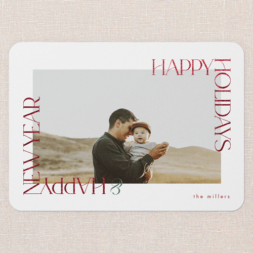 Radiant Reflections Holiday Card, Red Foil, White, 5x7 Flat, Holiday, Matte, Signature Smooth Cardstock, Rounded, White