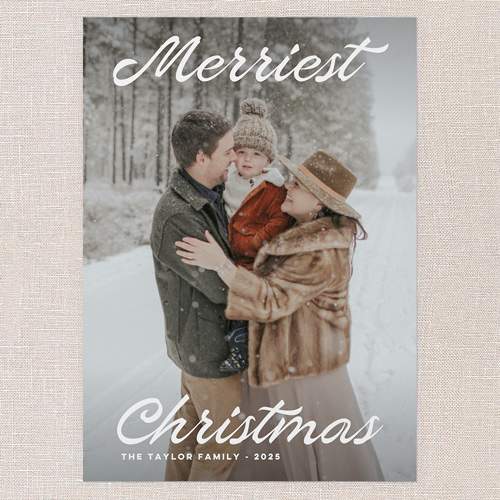 Retro Rave Holiday Card, White, 5x7 Flat, Christmas, 100% Recycled Cardstock , Square, White