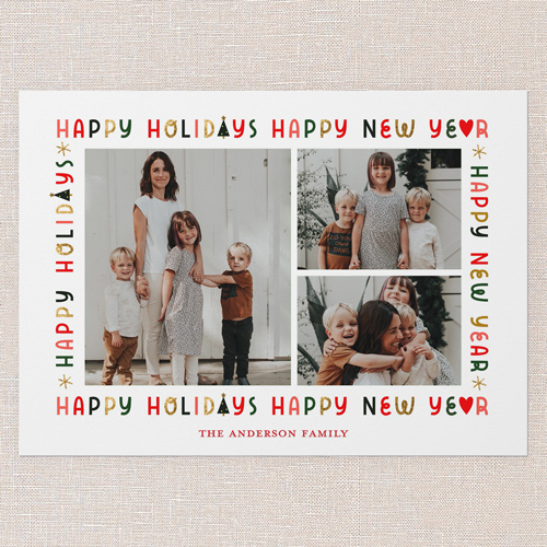 Multi Wrapped Holiday Card, White, 5x7 Flat, Holiday, Matte, Signature Smooth Cardstock, Square, White
