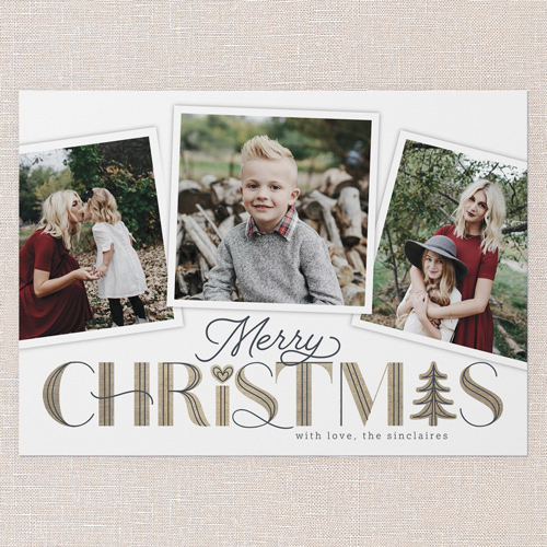 Lines Of Love Holiday Card, White, 5x7 Flat, Christmas, Matte, Signature Smooth Cardstock, Square, White