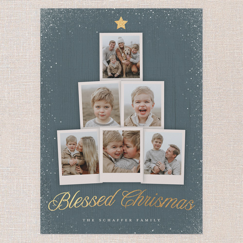 Snapshot Tree Holiday Card, Grey, 5x7 Flat, Religious, Matte, Signature Smooth Cardstock, Square, Ore