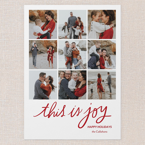 This Is Joy Holiday Card, White, 5x7 Flat, Holiday, Matte, Signature Smooth Cardstock, Square, White