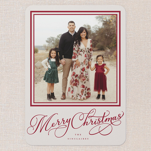 Signed Impressions Holiday Card, Grey, none, 5x7 Flat, Christmas, Standard Smooth Cardstock, Rounded, Whisper Gray