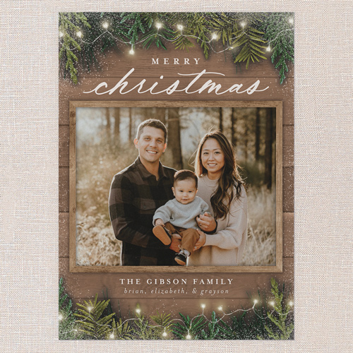 Earnest Evergreen Holiday Card, Beige, none, 5x7 Flat, Christmas, Matte, Signature Smooth Cardstock, Square, Rye