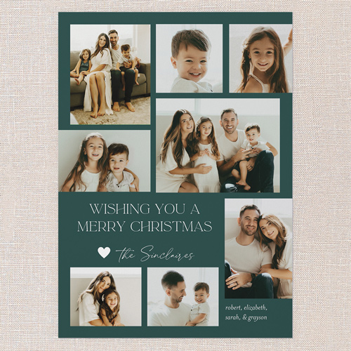 Modern Family Greetings Holiday Card, Green, 5x7 Flat, Christmas, Standard Smooth Cardstock, Square, Tropical
