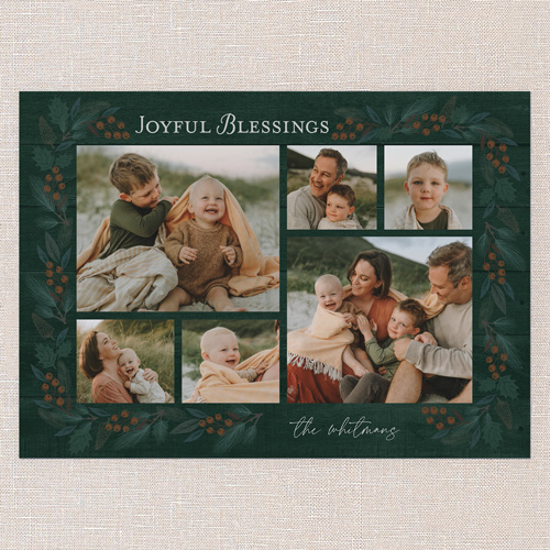 Forest Gathering Holiday Card, Green, 5x7 Flat, Religious, Matte, Signature Smooth Cardstock, Square, Tree