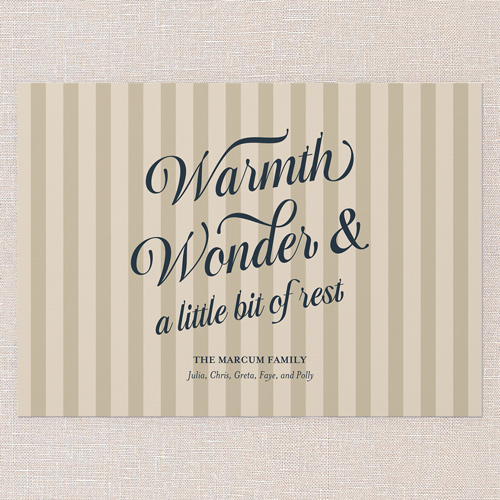 Giftwrapped Holiday Card, Beige, 5x7 Flat, Holiday, Pearl Shimmer Cardstock, Square, Cream