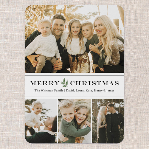 Family Tradition Holiday Card, White, 5x7 Flat, Christmas, Standard Smooth Cardstock, Rounded, White